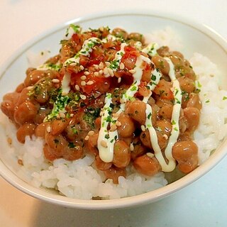 納豆キムチごはん